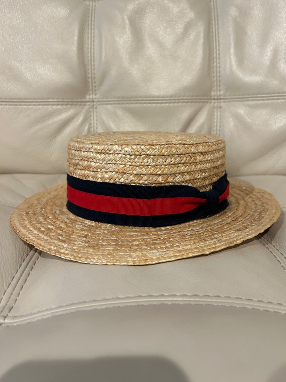 ZAKIRA London straw boater hat Handmade in 🇮🇹 Italy Size Large